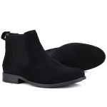 Botina Country Masculina Mr. Gutt Chelsea Toda Preta Clássica Ref. 411-Preta