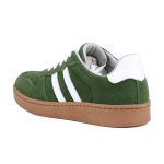 Tênis Essence Feminino em Couro Mr Gutt com Listras - Ref. 2201- Camurça Verde