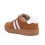 Tênis Essence Feminino em Couro Mr Gutt com Listras - Ref. 2201- Camurça Caramelo