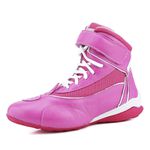 Bota Feminina De Treino Mr. Gutt em Couro Legítimo - Ref. 005 Rosa/Branco