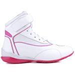 Bota Feminina De Treino Mr. Gutt em Couro Legítimo - Ref. 005 Branco/Rosa