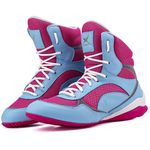 Bota De Treino Musculação Mr Gutt Azul Claro com Rosa - Ref 007 Azul Claro/Rosa/Cinza