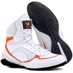 Bota De Treino Musculação Mr Gutt Branco Laranja - Ref: 007 Preto/Laranja