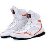 Bota De Treino Musculação Mr Gutt Branco Laranja - Ref: 007 Preto/Laranja