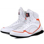 Bota De Treino Musculação Mr Gutt Branco Laranja - Ref: 007 Preto/Laranja