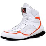 Bota De Treino Musculação Mr Gutt Branco Laranja - Ref: 007 Preto/Laranja