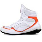 Bota De Treino Musculação Mr Gutt Branco Laranja - Ref: 007 Preto/Laranja