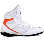 Bota De Treino Musculação Mr Gutt Branco Laranja - Ref: 007 Preto/Laranja