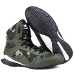 Bota De Treino Musculação Mr Gutt Verde Militar Camuflado - Ref 007 Verde Militar