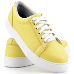 Tênis Unidunitê Casual Feminino Mr. Gutt Em Couro - Ref. 1150 Amarelo