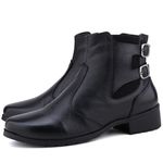 Bota Montaria em Couro Cano Curto Preto - Ref. 1503 Preto