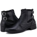 Bota Montaria em Couro Cano Curto Preto - Ref. 1503 Preto