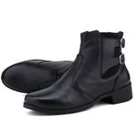 Bota Montaria em Couro Cano Curto Preto - Ref. 1503 Preto