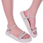 Sandalia Papete Mr. Gutt Strass Off white