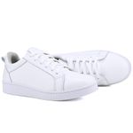 Tênis Milena Casual Feminino em Couro Mr Gutt - Ref. 2301 Branco-Branco