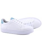 Tênis Sophia Casual Feminino em Couro Mr Gutt - Ref. 2401 Branco/Azul