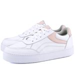 Tênis Pietra Casual Feminino em Couro Mr Gutt - Ref. 2601 Branco/Nude outlet da black 2024