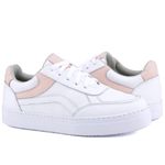 Tênis Pietra Casual Feminino em Couro Mr Gutt - Ref. 2601 Branco/Nude outlet da black 2024