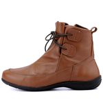 Bota Rasteira De Couro Cano Curto Chocolate - Ref. 2901 Chocolate