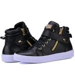 Bota Sneaker Casual Mr Gutt Em Couro Legí­timo Preto - Ref. 3011 Pto