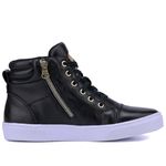 Bota Sneaker Casual Mr Gutt Em Couro Legí­timo Preto - Ref. 3012 Pto