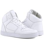 Bota Sneaker Casual Mr Gutt Em Couro Legí­timo Branco - Ref. 3014 Bco/Bco