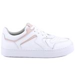 Tênis Yasmin Casual Feminino em Couro Mr Gutt - Ref. 3201 Branco/Nude