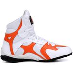 Bota Sporting Treino Fitness Mr. Gutt em Couro Branco Laranja - Ref. 510 Bco/Laranja