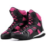 Bota Sporting Treino Fitness Mr. Gutt em Couro Preto Com Rosa - - Ref. 510 Pto/Rosa