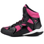 Bota Sporting Treino Fitness Mr. Gutt em Couro Preto Com Rosa - - Ref. 510 Pto/Rosa