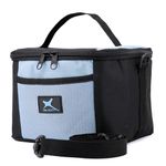 Bolsa Térmica Fitness Marmita - Preto e Azul Claro - Ref. 1002 Pto/Az. Claro