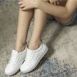 Tênis Julia Casual Feminino em Couro Mr Gutt Branco - Ref. V6F - Branco/Branco