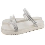 Sandalia Papete Mr. Gutt Strass Off white