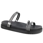 Sandalia Papete Mr. Gutt Strass Preto