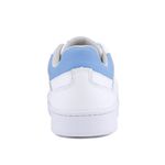 Tênis Melani Casual Feminino em Couro Legítimo - Ref. N3 Branco/Azul