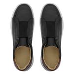 5502 Sapato Masculino Milano Trisse Castor Em Couro Preto