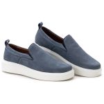 5511 Sapato Slip On Milano Camurça Azul Claro
