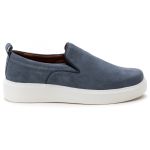 5511 Sapato Slip On Milano Camurça Azul Claro