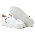 5512 Sapato Masculino Casual Milano Comfot Branco Castor