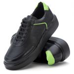 5512 Sapato Masculino Casual Milano Comfot Preto Verde