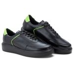 5512 Sapato Masculino Casual Milano Comfot Preto Verde