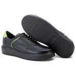 5512 Sapato Masculino Casual Milano Comfot Preto Verde