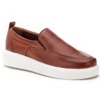 5514 Sapato Masculino Em Couro Slip On Milano Castor