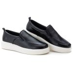 5514 Sapato Masculino Em Couro Slip On Milano Preto