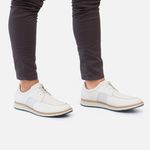 Sapato Loafer Elite Couro Premium Branco Chelsea