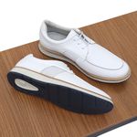 Sapato Loafer Elite Couro Premium Branco Chelsea