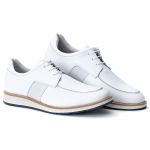 Sapato Loafer Elite Couro Premium Branco Chelsea