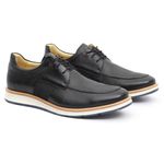 Sapato Loafer Elite Couro Premium Preto Chelsea