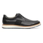 Sapato Loafer Elite Couro Premium Preto Chelsea