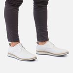 Loafer Elite Couro Premium Chelsea Branco